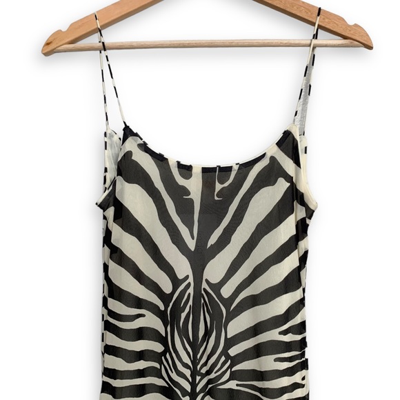 Ronny Kobo Scarlett Silk Slip Maxi Dress Zebra Print SOLD - Picture 10 of 13